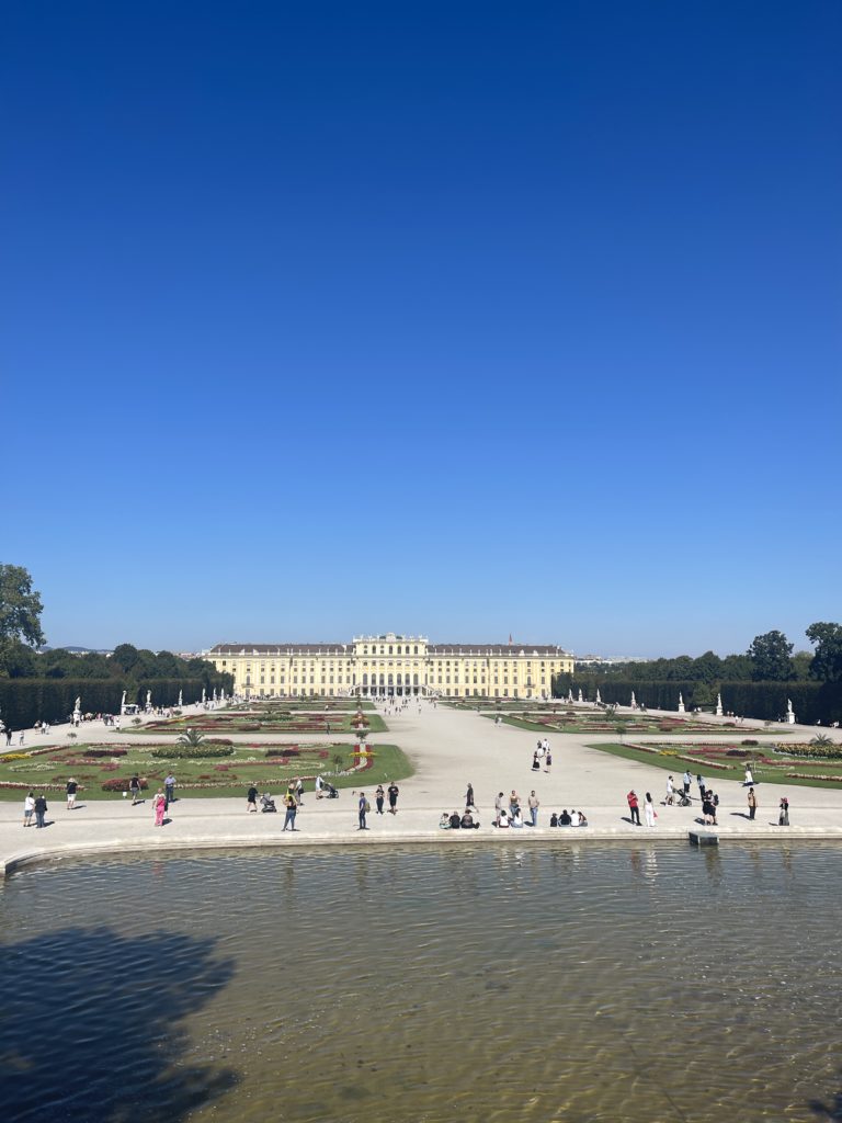 palača  u Schönbrunnu s fontane 